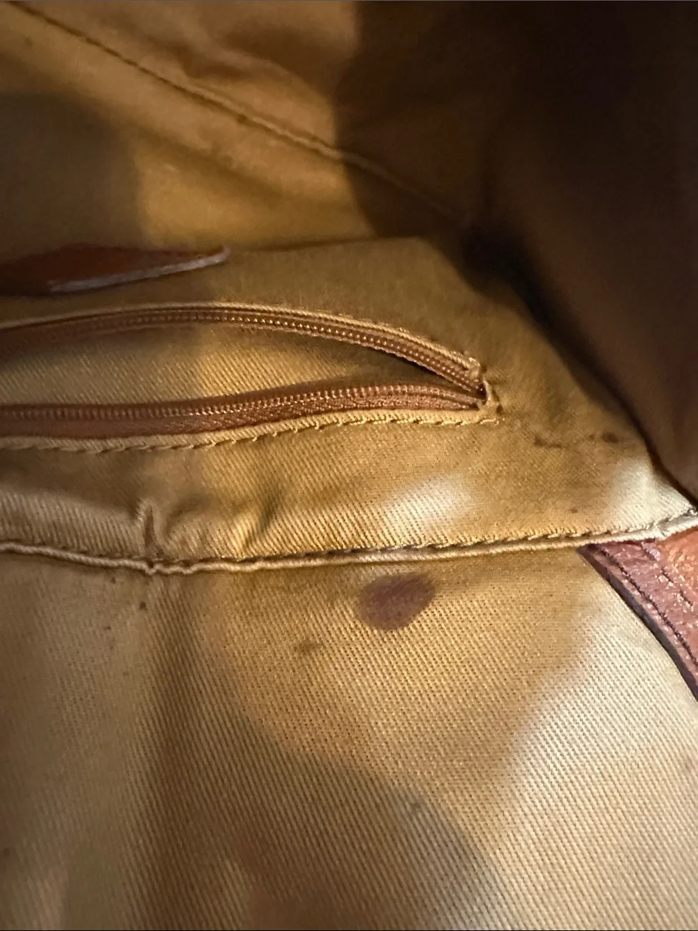 Vintage Harper Fossil Brown Leather Crossbody Bag